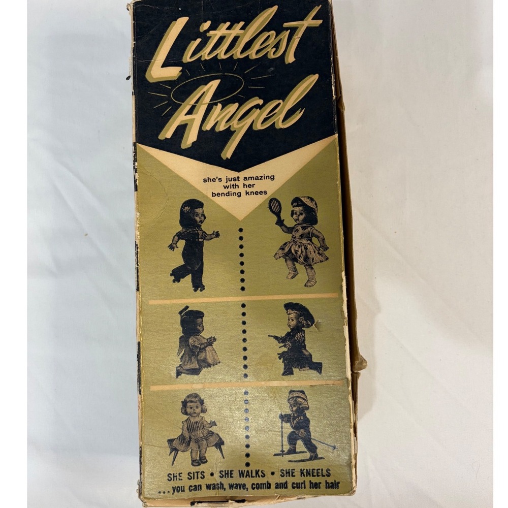 Vintage Alexander Doll Co Littlest Angel Doll Brunette Bending Knees OriginalBox